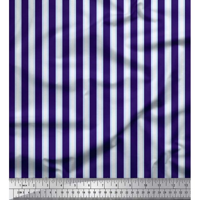 Soimoi Blue Poly Georgette Fabric Spiral & Geometric Fabric Prints By Yard 52 Inch Wide