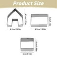 thumbnail image 3 of 1Pcs Christmas House Cookie Cutter Set, Mini Ginger House Stainless Steel Cookie Cutter, Chocolate Little House Biscuit Mold, DIY Baking Decorating Tools,Rectangular Style # 1, 3 of 8