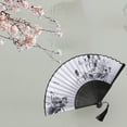 thumbnail image 6 of Vintage Handheld Folding Fan – Portable Silk Wedding Accessory for Summer, Cosplay & Cultural Events | Compact Travel Fan with Tassel Decor, 6 of 6