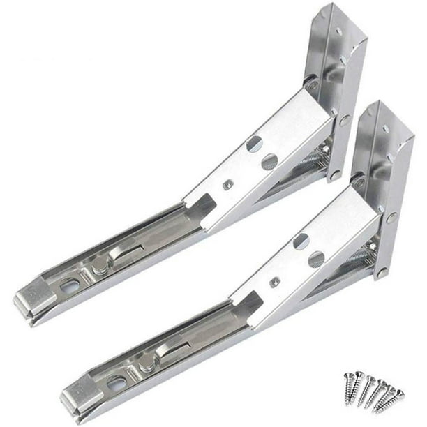 Soportes para estantes de Acero inoxidable NikouMX 2 piezas estante plegable montado en la pared