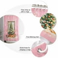 thumbnail image 5 of Extra Long Shower Curtain 72x84 Inch, Pink Christmas Tree Shower Curtain Waterproof Bathroom Decor Watercolor Xmas Snowflake Fabric Bath Curtain Set Accessories with Hooks, 5 of 6