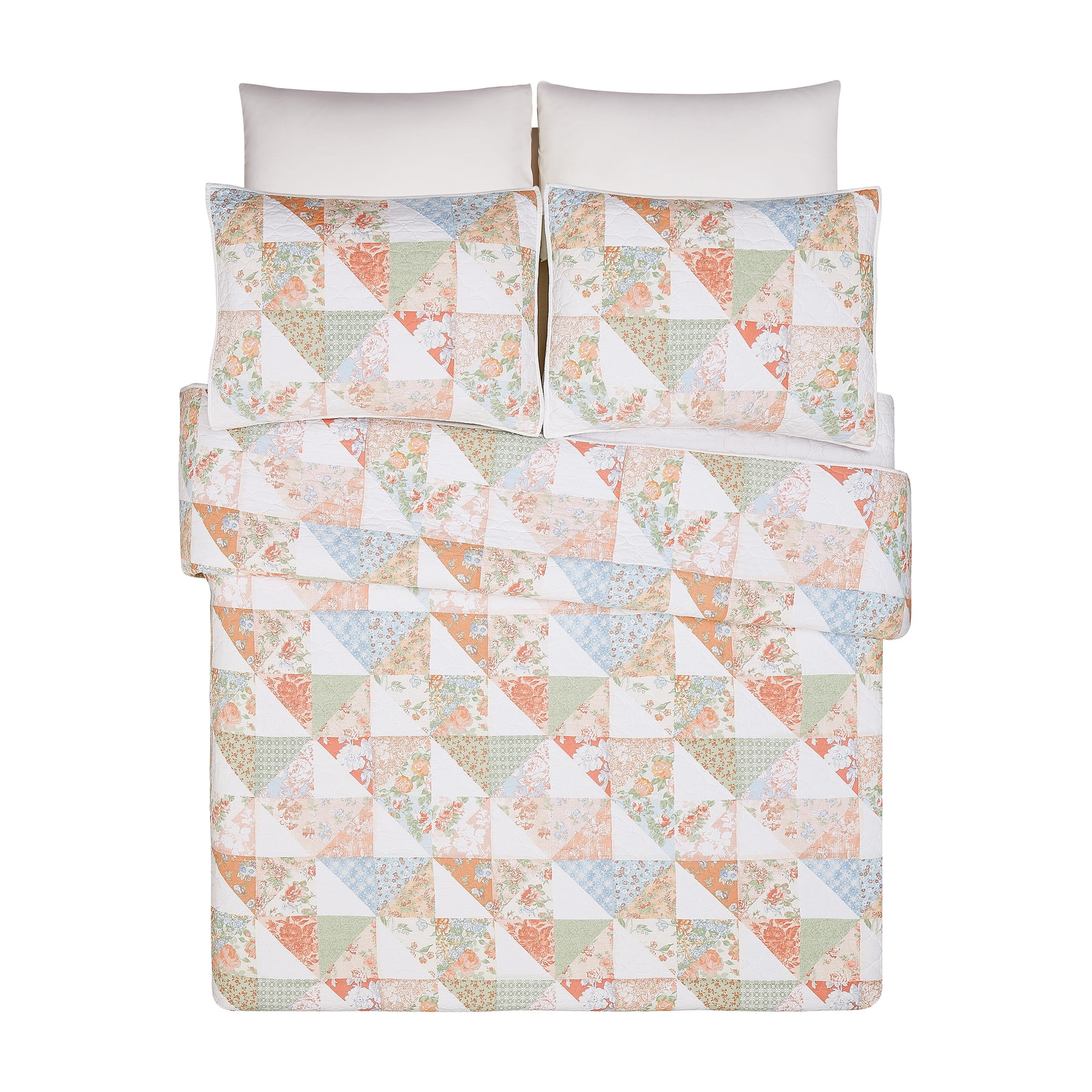 Modern Heirloom Coventry Multi-Color 3-Piece Quilt Set, Full/Queen