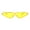 Gold Yellow, variant on 80s Funky Triangle Narrow Shield Retro Sunglasses Gunmetal Black