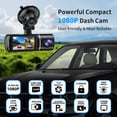 thumbnail image 4 of Dash Cam Front and Rear Three recording 1080P Dash Camera for Cars 3 channel recording Car Camera Front Rear and Inside with 64GB Card loop recording night vision HDR Parking G-Sensor, 4 of 11