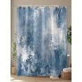 thumbnail image 4 of Abstract Graffiti Shower Curtain, Vintage Navy Blue Oil Painting Style Waterproof Shower Curtain Set with 12 Hooks Lightweight Washable Fabric Shower Curtains for Bathroom 48x72 Inches, 4 of 6