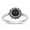Black Simulated Onyx, variant on CHOOSE YOUR COLOR Bali Blue Simulated Opal Ring .925 Sterling Silver Band CZ Female Size 4