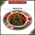 thumbnail image 5 of Christmas Decorations Carpet 3D Stereo Christmas Round Carpet Christmas Tree Snowman Holiday Scene Mat Non Christmas Decorative Rug For Living Room And Bedroom Visual carpet, 5 of 5