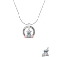 thumbnail image 2 of Delight Jewelry Resin Grey Hippopotamus Honey Gymnastics Ring Charm Necklace, 18", 2 of 4