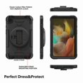 thumbnail image 3 of Dteck for Samsung Galaxy Tab A9 Case 8.7 Inch 2023 SM-X110/X115 with Crossbody Strap, 360°Rotating Adjustable Shoulder Hand Strap & Stand Military Grade Shockproof Protective Case, Black, 3 of 8