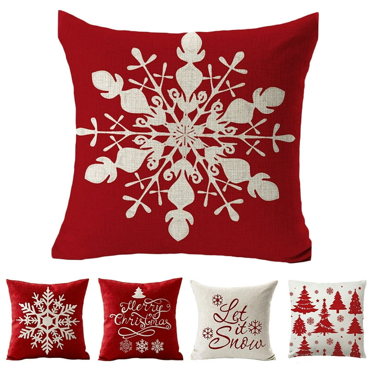 Christmas Throw Pillow Covers Merry Christmas Winter Decor - Temu