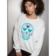 thumbnail image 2 of Love Skull Sweatshirt Women -SPIdeals Designs, Female XX-Large, 2 of 4