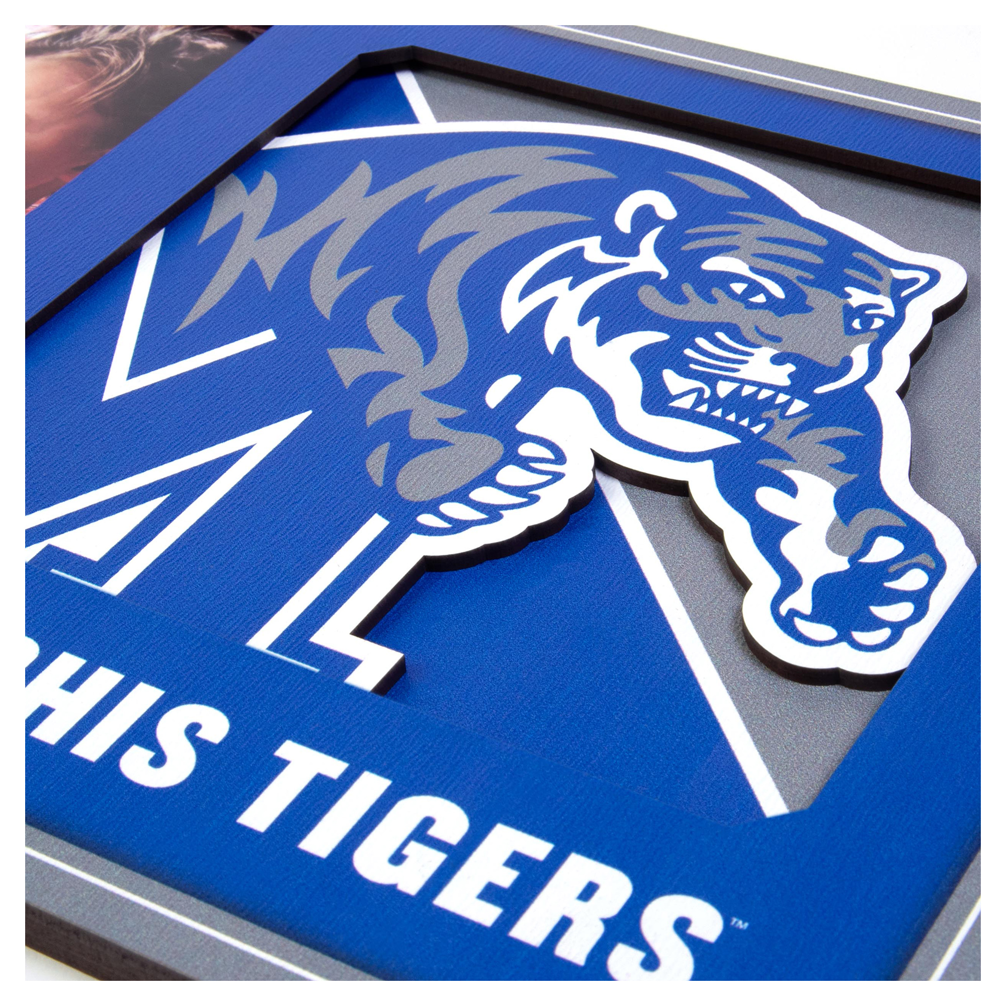 IDNA Memphis Tigers 3D Logo Series Picture Frame