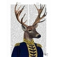 thumbnail image 2 of Fab Funky 26x32 Gold Ornate Wood Framed with Double Matting Museum Art Print Titled - Captain Deer, 2 of 4