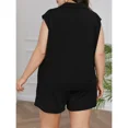 thumbnail image 4 of Cuteduck Womens Plus Size Two Piece Outfits Shorts and Short Sleeve Tops Lounge Sets Shorts Summer Tracksuit Sweatsuit Set 1X-5X, 4 of 6