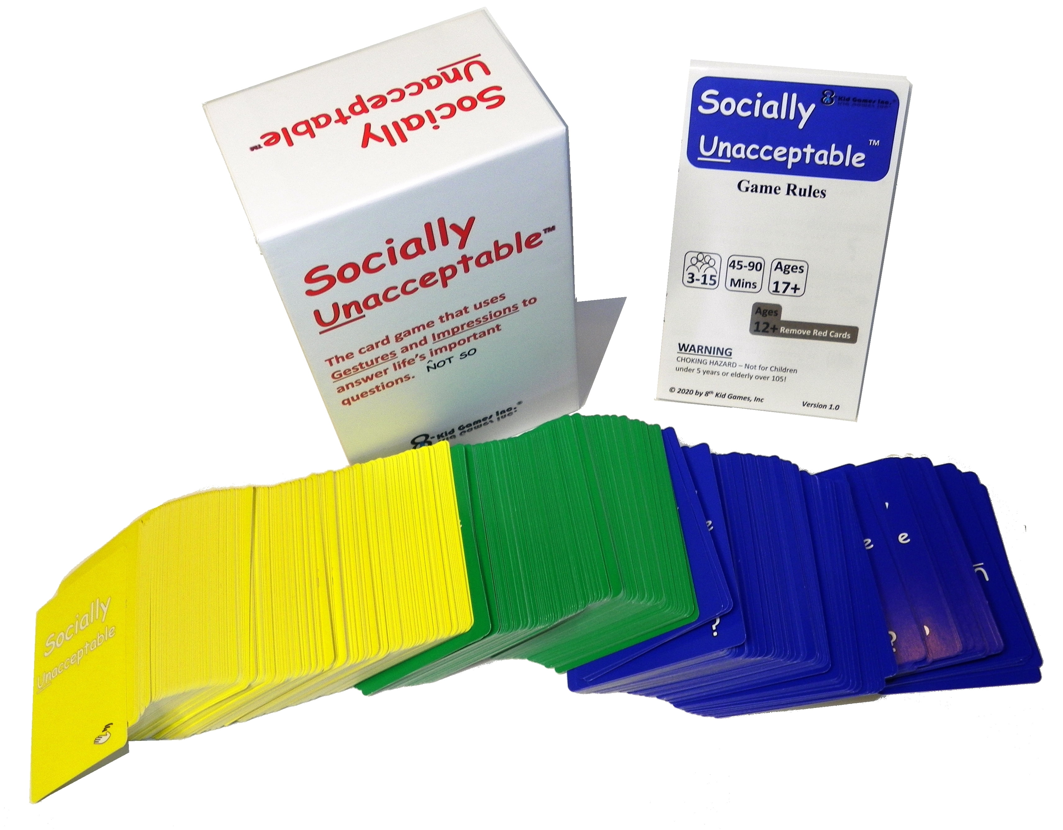 Socially Unacceptable - NEW Card Game - Interactive and Different !!!! Adult Party Game, Game Nights, or Anytime! Perfect for Adults, Couples, College, and Families.