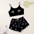 thumbnail image 3 of BOOMNY Womens Pajamas Set Sleeveless Pjs Crop Tops Shorts Sleepwewar Pyjamas Graphic Soft Cozy Homewear Loungewear Sets, 3 of 5