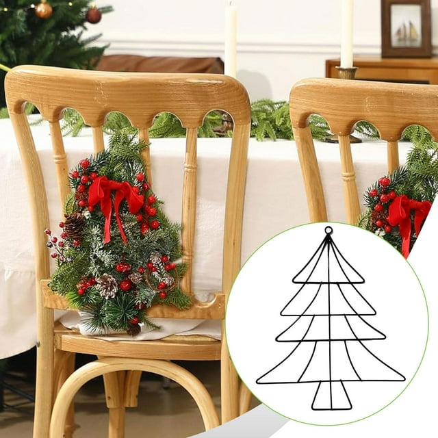 Soporte de Hierro para de Navidad, Decoración única para Colgar en La Pared, Ideal para Patios Y Exteriores, con Forma de , Decoración Artí Negro