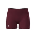 thumbnail image 1 of Pantalones cortos Under Armour Team Shorty 3 para mujer, color cardenal/blanco, 1 of 4