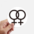 thumbnail image 1 of Gender Differentiation Identifying Women Equality Sticker Round Wall Suitcase Laptop Label Bumper, 1 of 1