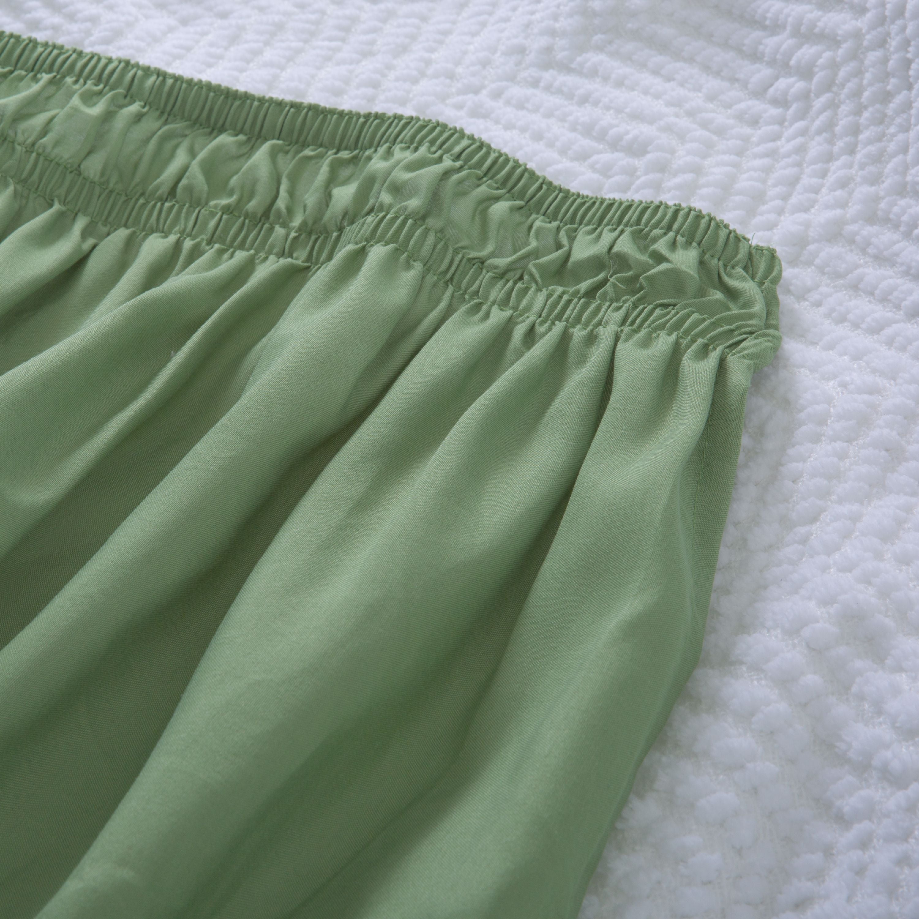 Home Details 18" Drop Wrap Around Bed Ruffle Twin/Full in Sage (78x54x18)