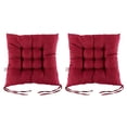 thumbnail image 1 of Juego de 2 cojines para sillas de comedor, cojines para asientos con correas, cómodos cojines para sillas para interior, exterior, sala de estar, jardín, coche, oficina Muyoka Hogar, 1 of 2