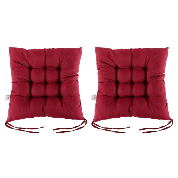 Juego de 2 cojines para sillas de comedor, cojines para asientos con correas, cómodos cojines para sillas para interior, exterior, sala de estar, jardín, coche, oficina Muyoka Hogar