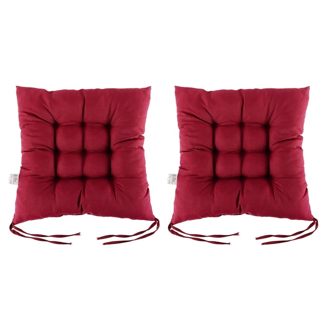 Juego de 2 cojines para sillas de comedor, cojines para asientos con correas, cómodos cojines para sillas para interior, exterior, sala de estar, jardín, coche, oficina Muyoka Hogar