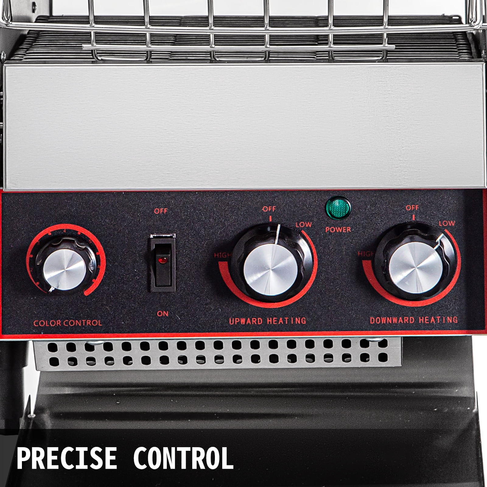 VEVOR 1770W Commercial Conveyor Toaster,300PCS/Hour 110V Heavy Duty Stainless Steel Toaster for Restaurant Breakfast, Sliver