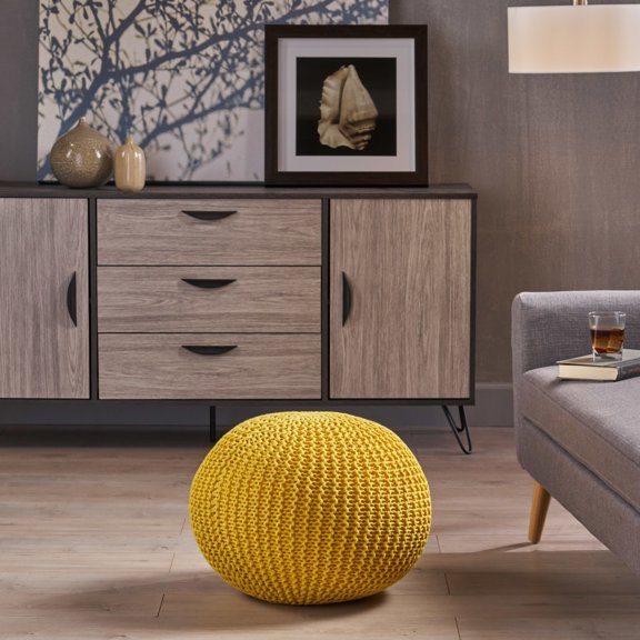 Belle Knitted Cotton Pouf