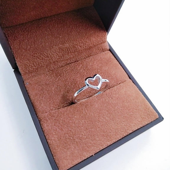 Women's Heart-Shaped Alloy Electroplated Ring