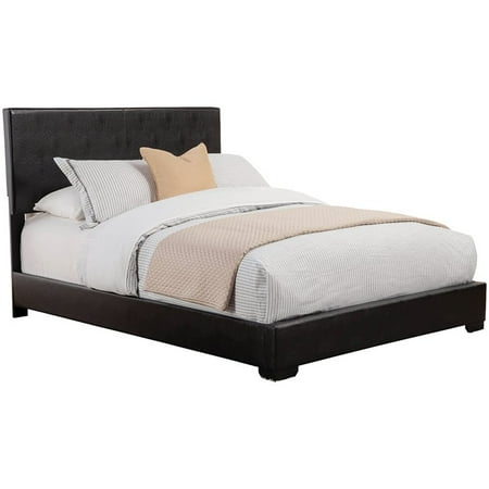 Bowery Hill Upholstered Platform California King Bed in Black