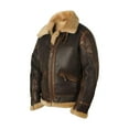 thumbnail image 4 of Chaqueta de camionero Perfecl de cuero artificial para hombre con 2 bolsillos Cuello alto marrón L, 4 of 8