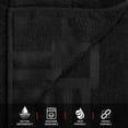 thumbnail image 4 of Canadian Linen Imperial Bathmats, 2 Pack, 20"x30", Lightweight Quick Dry Washable Tub Soft Absorbent Cotton Shower Mats with Piano Keys Design, Black, 4 of 9