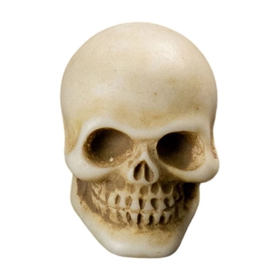 Spooky Halloween Decorations Resin Skull Figure, Small Halloween Decor for Home, Indoor Halloween Decor, Halloween Desk Decoration for Parties, 1 Piece