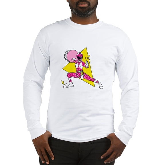 CafePress - Power Rangers Pink Range Men's Long Sleeve T Shirt - Unisex Cotton Long Sleeve T-Shirt