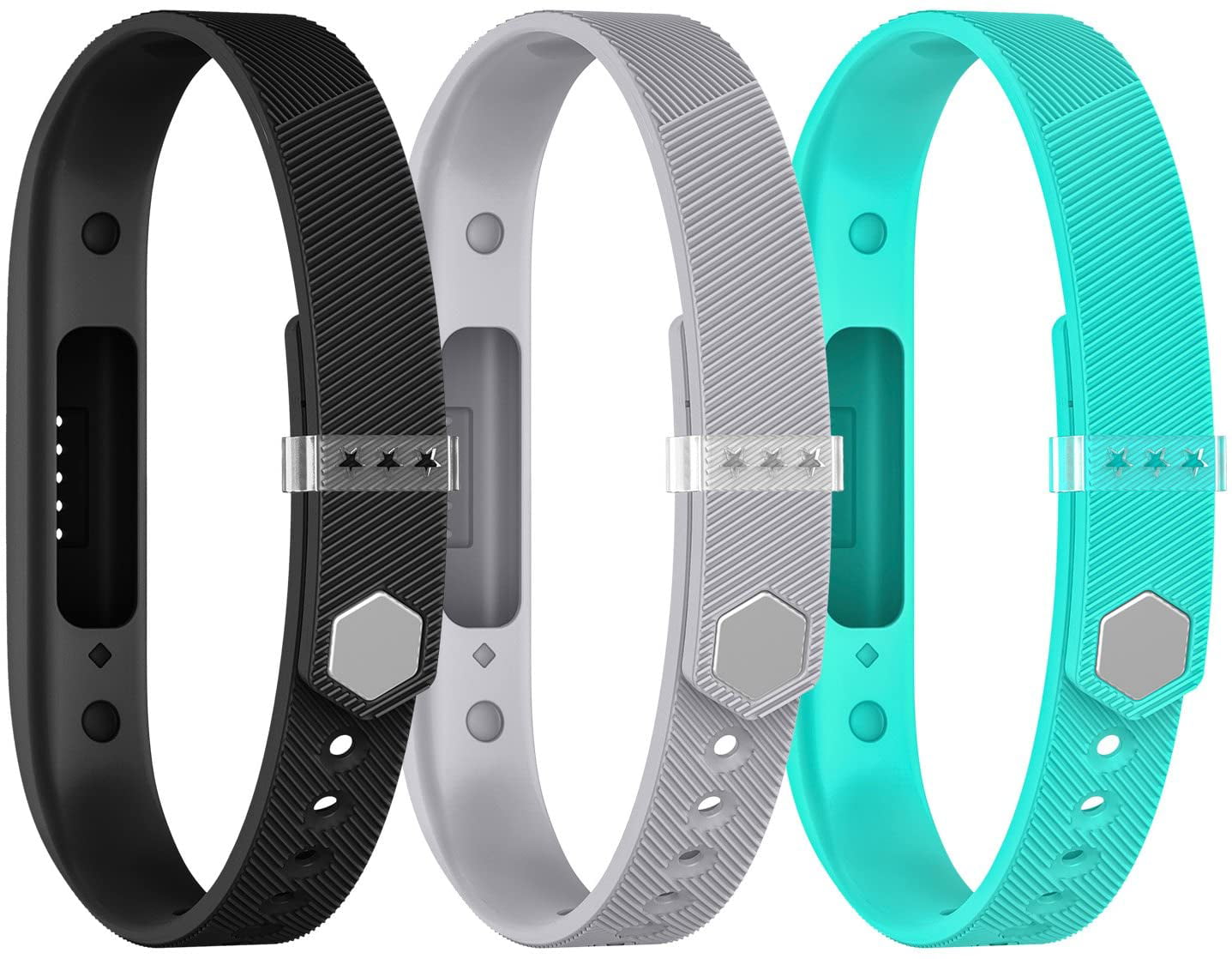 USED Pair 2 of Replacement Wrist Bands for Fitbit Flex Activity Tracker 