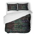 thumbnail image 1 of Juego de Ropa de Cama de 3 Piezas ABPHQTO Funda nórdica con 2 fundas de almohada Texto Caligráfico Inglés Negro Natural Tamaño Twin, 1 of 1