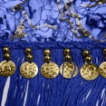 thumbnail image 4 of Sequin Skirt Teens Cute Tassel Fringe Embroidered Beaded Mini Skirt Triangle Coins Wrap Skirt Dancing Costume, 4 of 4