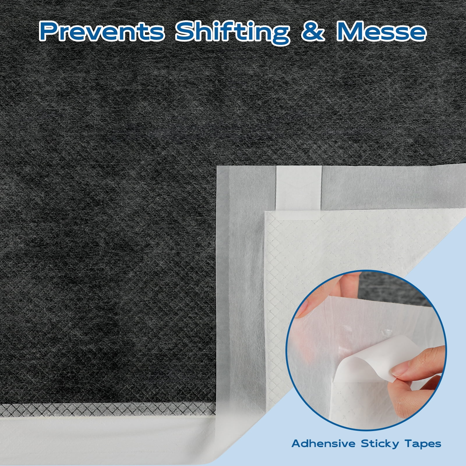 ROSYNEY Charcoal Puppy Pads, 24" x 35", Thicken & Absorbent Training Pads for Dog (50 Counts)