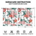 thumbnail image 2 of Modern Floral Design Kitchen Curtains Set of 2 - Flowers and Skull Pattern Tier Panels 52x63, 2 of 2