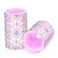 thumbnail image 7 of Yayeee Flameless Candles with Remote Flickering Battery Operated Multi Color Changing, Pink Mosaic Pattern, 7 of 7