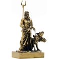 Bronze Plated Hades with Cerberus Statue 6 in