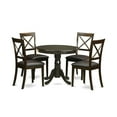thumbnail image 4 of East West Furniture Antique 5-piece Wood Dining Room Set in Cappuccino, 4 of 5