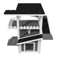 thumbnail image 7 of Aukfa 4-Tier Outdoor Cat House with Weatherproof Roof, Wooden Cat Tree with Ramps & Scratching Post, Multi-Level Cat Enclosure for Outside/Inside,White, 7 of 7