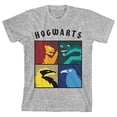 thumbnail image 3 of Harry Potter Hogwarts Mascot Art Youth Athletic Heather T-shirt-Medium, 3 of 6