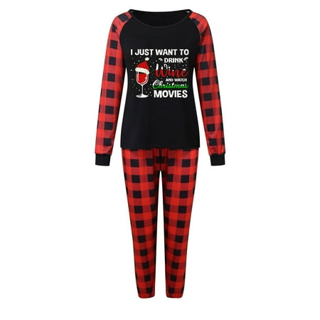

Mrat Family Matching Wear Parent-Child T Shirt Men Dad Printed Blouse Round Neck Tops+Pants Family Matching Pajamas Set Pjs Nightwear Sleepwear Sets