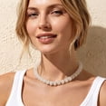 thumbnail image 4 of APSVO 18K Gold Plated White Chunky Beaded Necklaces for Women Boho Choker Chain Fashion Statement Accessories Prom Wedding Birthday Summer Jewelry Gifts Mom Girlfriend Adults Lady Wife Teen Her, 4 of 7