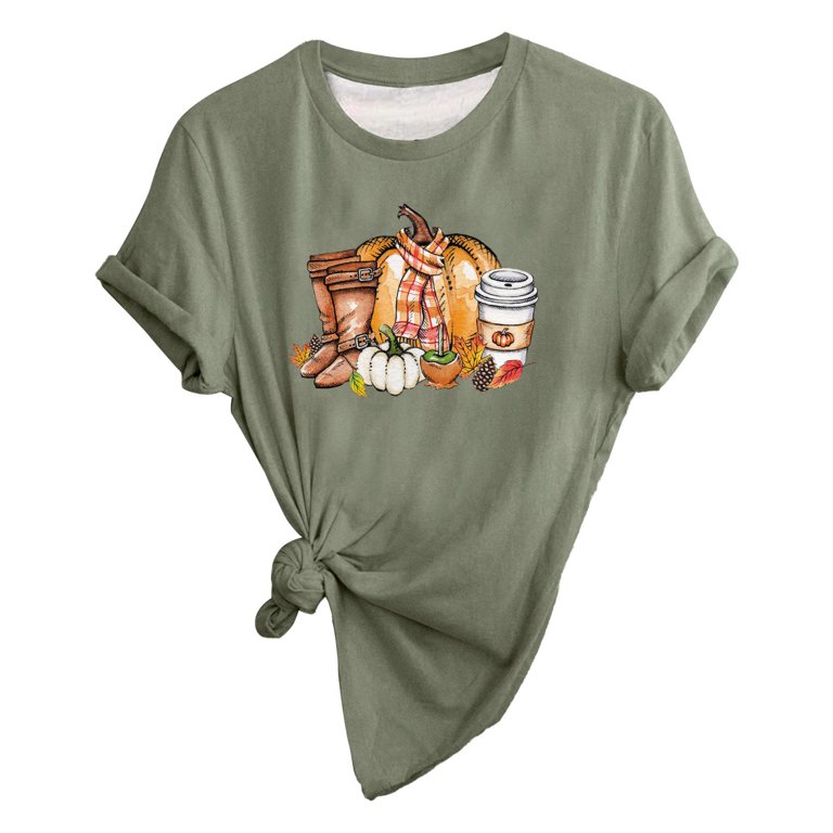 HSMQHJWE Womens Short Sleeve Tops Womens Bulk Thanksgiving T Shirt Sweatshirts  Women'S Casual Fall Sweatshirts Tops Lightweight Shirts Cotton Workout Tees  Women - Walmart.com