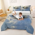 thumbnail image 3 of Manfei Baby Seal Queen Comforter Set for Kids Boys and Girls, Arctic Animal Bedding Comforter Set, Gray Reversible 3 Pieces, 1 Comforter and 2 Pillowcases, 3 of 6