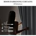 thumbnail image 2 of RYB HOME Room Divider Curtains with Flexible Silent Track Wall Mount&Ceiling Mount, Blackout Extra Wide Floor to Ceiling Curtain with Hooks for Living Room/Bedroom/Theater, White, W150 x L96, 1 Panel, 2 of 13